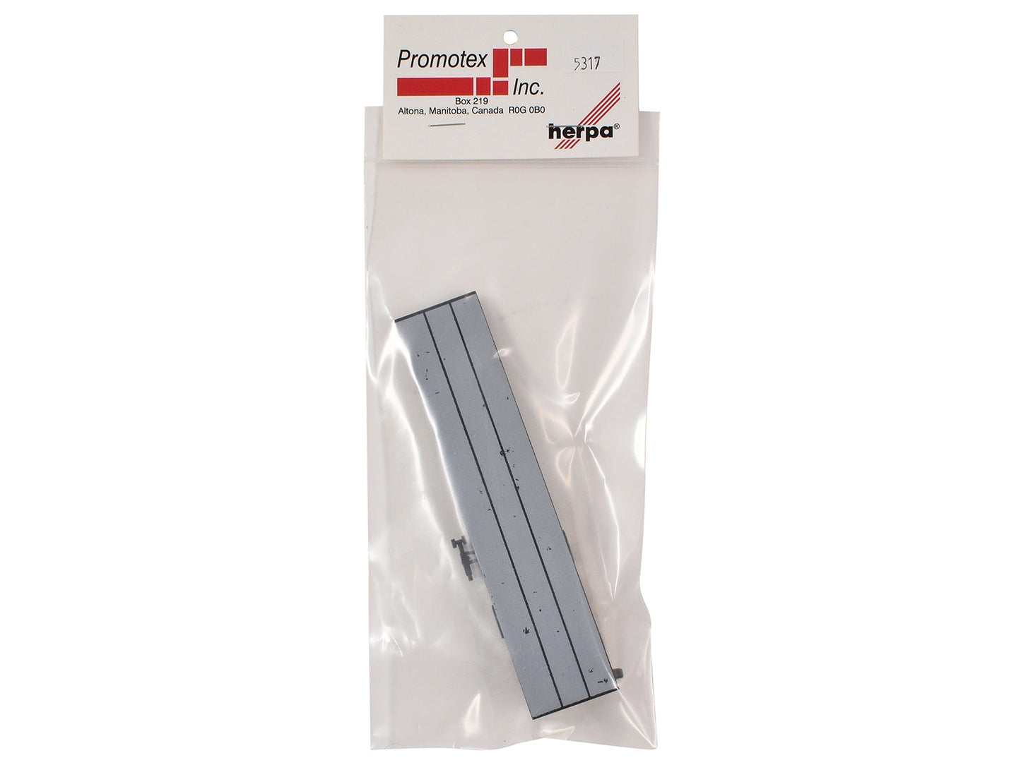 40ft 3-Axle Flatbed Trailer Gray Top 1/87 (HO) Plastic Model by Promotex