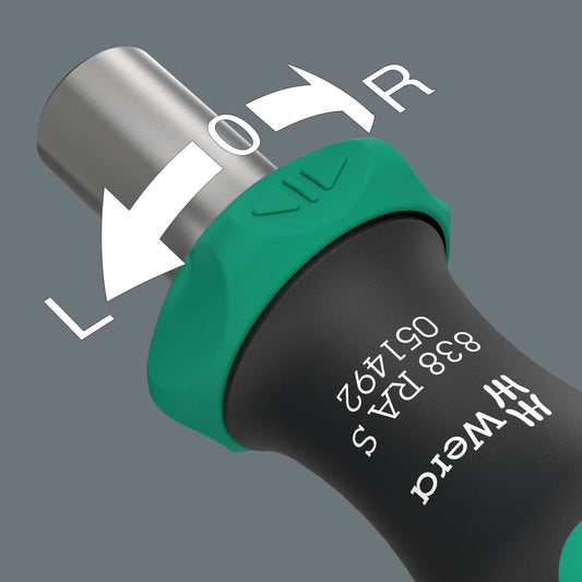 Wera Kraftform Kompakt 838 RA S Ratcheting Screwdriver Set 1 SAE 05051065001