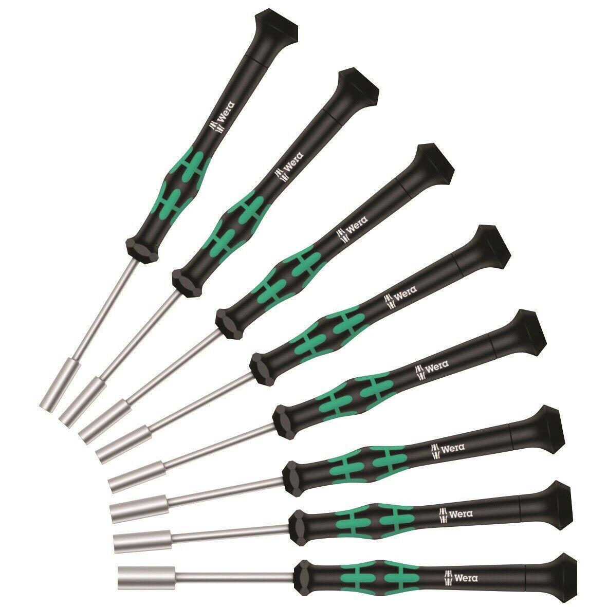 Wera 2069/8 Kraftform Micro Precision Nut Driver Set 8 Piece SAE 05345279001