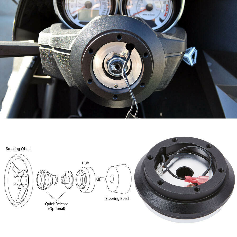 350mm Steering Wheel + Short Hub Adapter Kit For Mazda Miata RX-7 RX-8 MX-3 MX-6