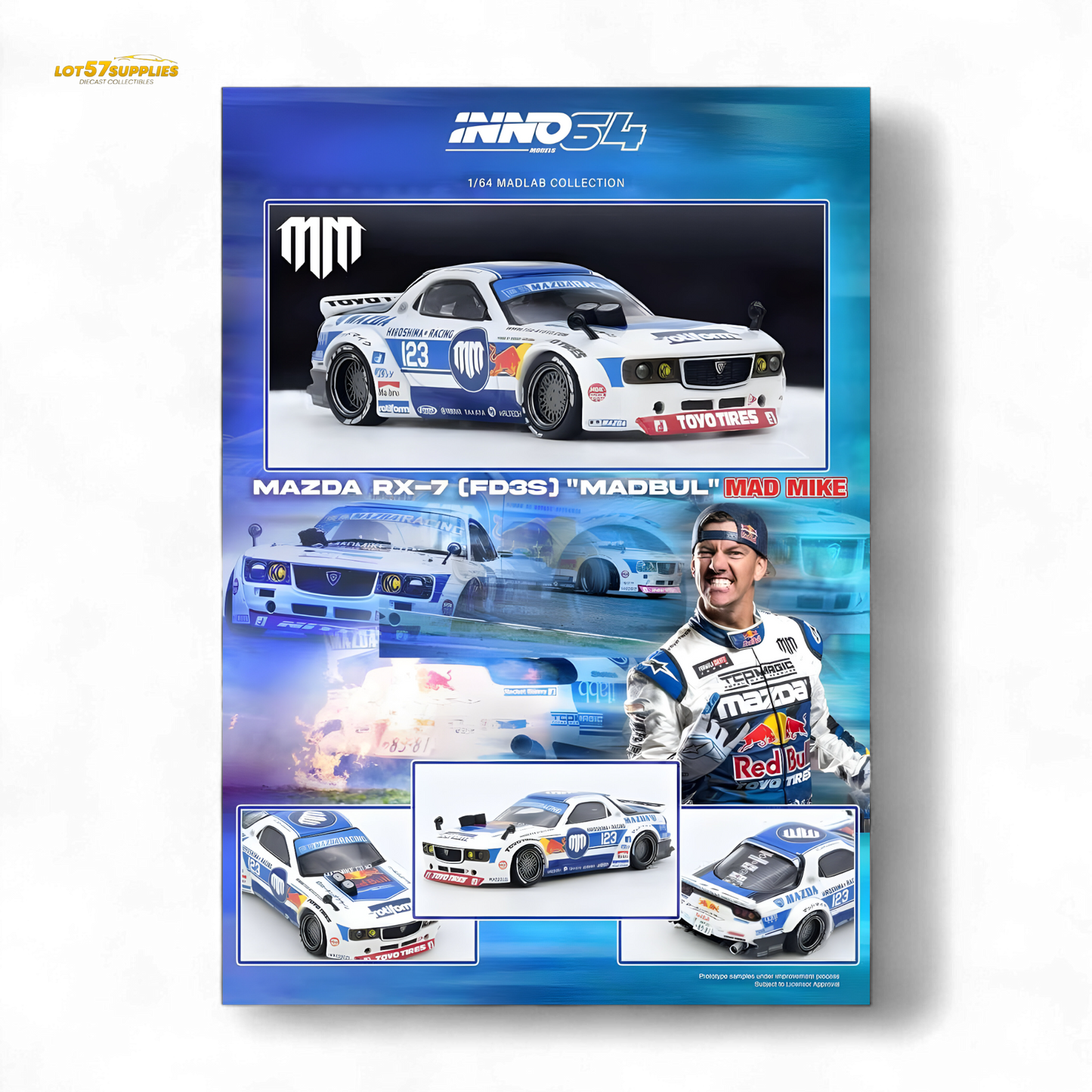 INNO64 Mazda RX-7 FD3S Pandem Rocket Bunny MADBUL MADLAB Collection 001 - 1:64