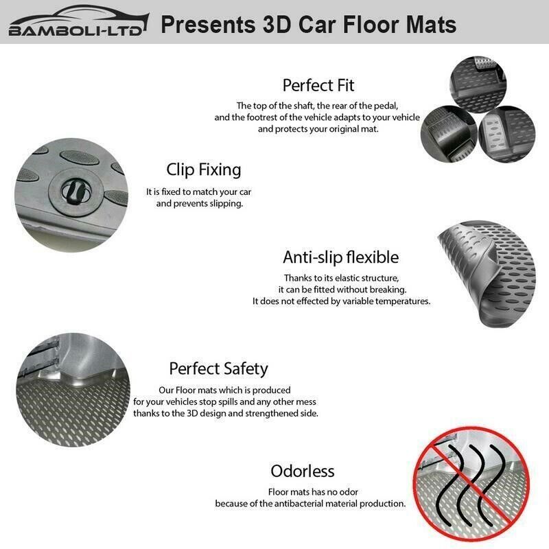 Custom Molded Rubber Floor Mat for Audi A3 2020 - Up Black