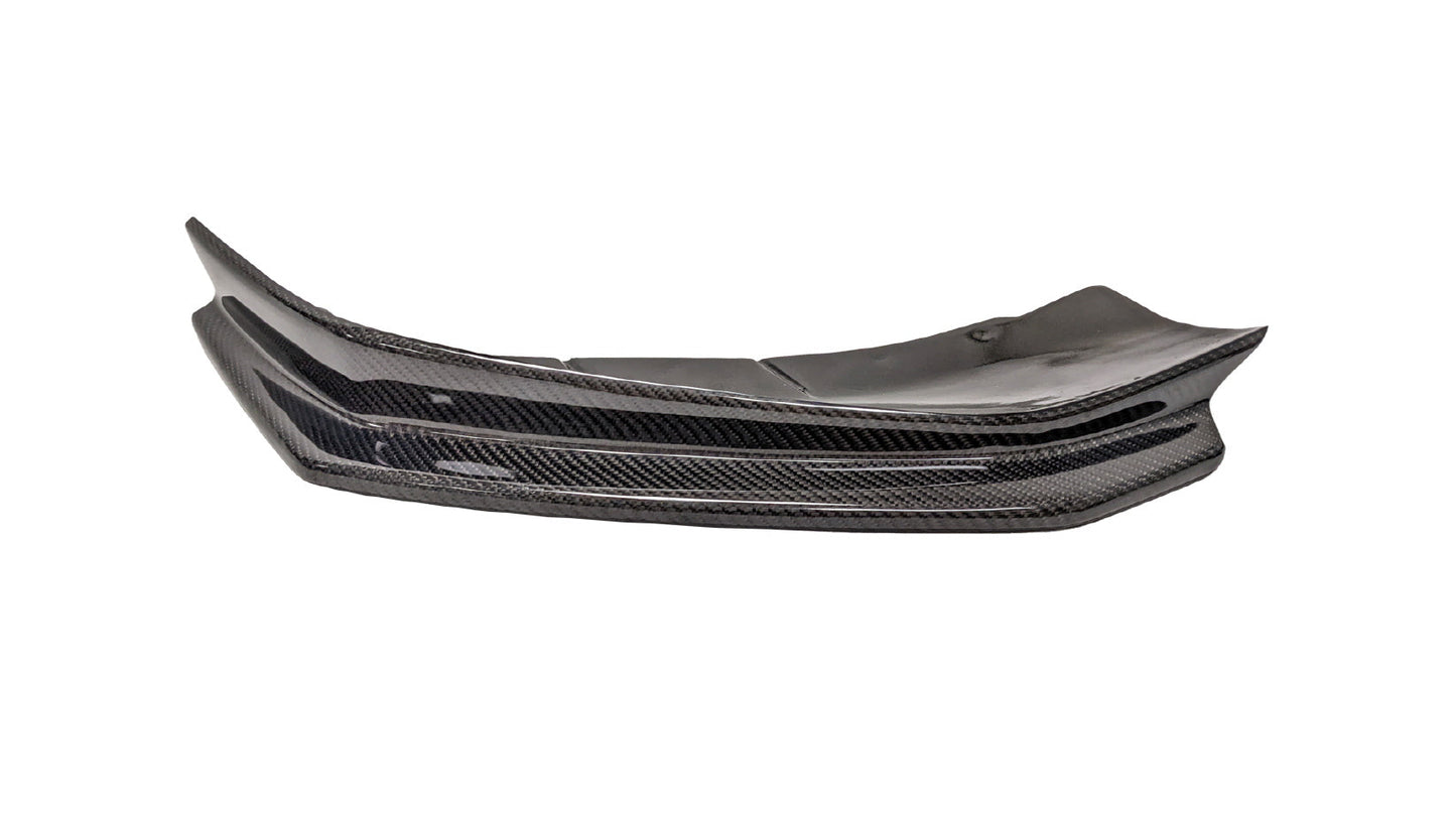 2017-2020 BMW 5 Series G30 Pre-LCI JGS Style Carbon Fiber Front Lip (3 PCS) for MT Front Bumper