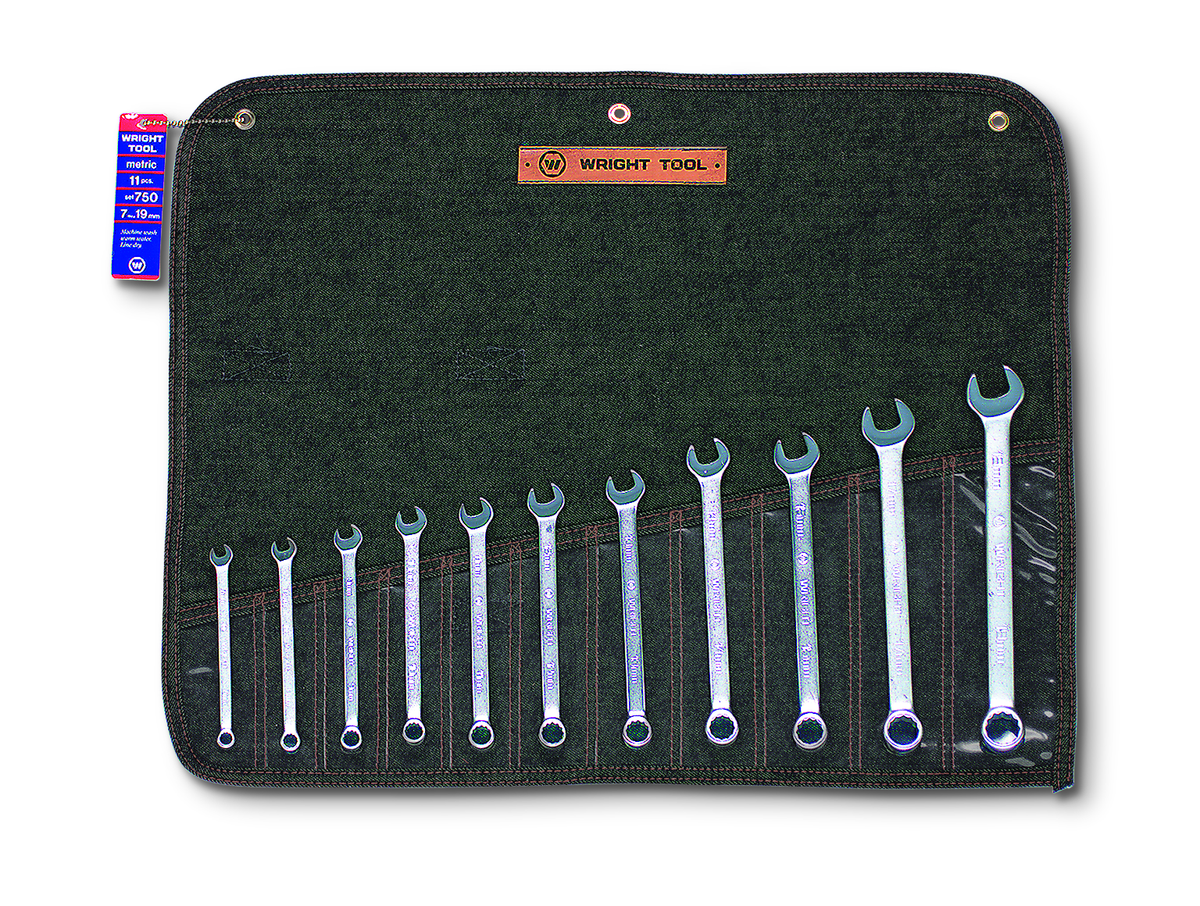 Wright Tool WRIGHTGRIP® 2.0 12 Point Combination Wrench Set 11 Piece Metric 750