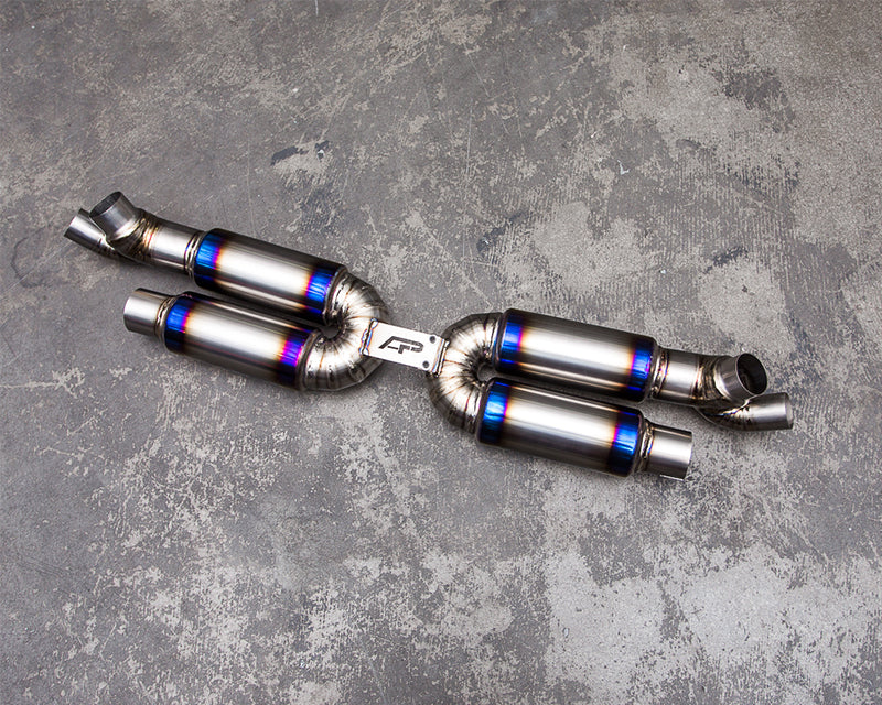 Agency Power AP 14-16 Porsche 991 Turbo Blued Titanium Performance Racing Muffler AP-991TT-179