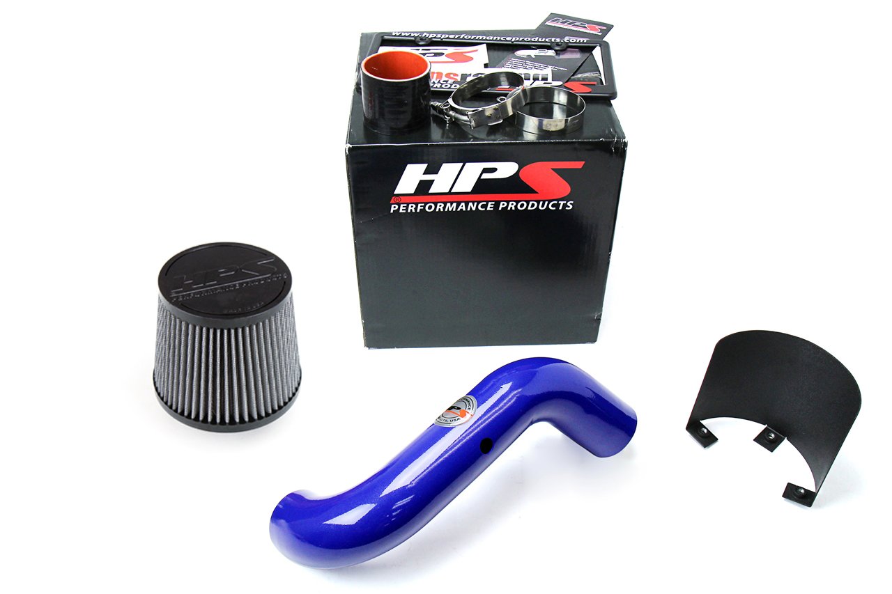 HPS Shortram Air Intake Kit 2002-2006 Acura RSX Type-S 2.0L, Includes Heat Shield, Blue