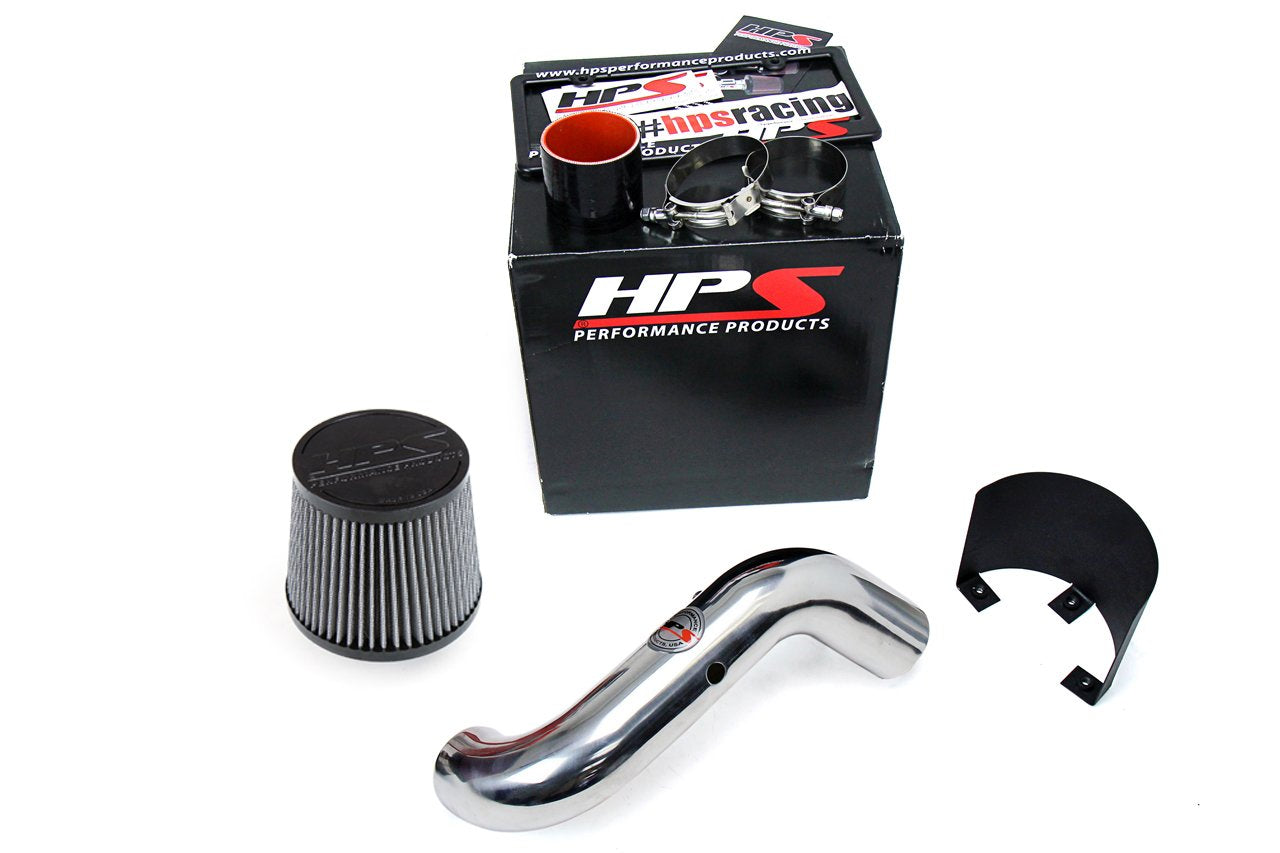HPS Shortram Air Intake Kit 2002-2006 Acura RSX Type-S 2.0L, Includes Heat Shield, Polish