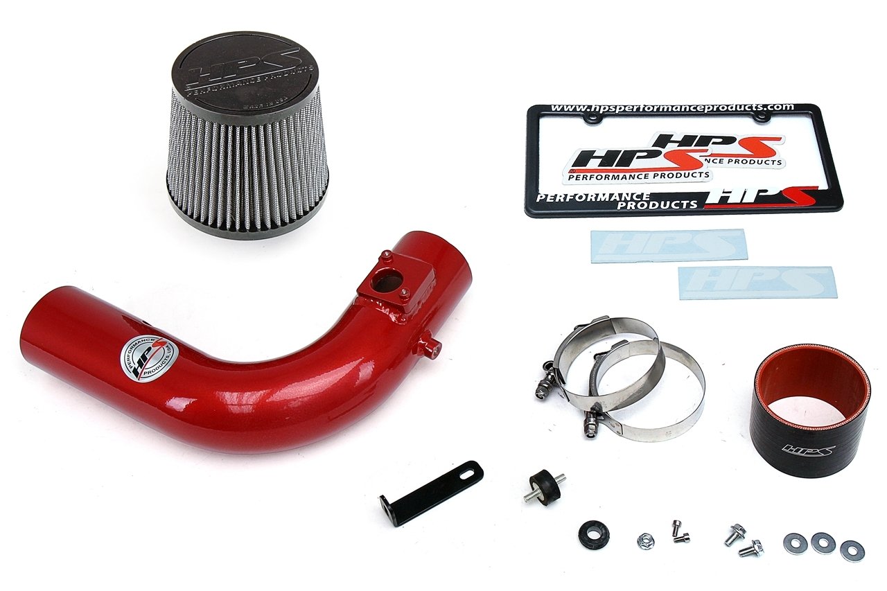 HPS Shortram Air Intake Kit 2012-2016 Scion FRS, Includes Heat Shield, Red