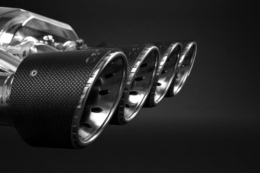 Chevrolet Corvette (C7) Stingray/Z06 - Valved Exhaust, Post Cat Spare Pipes + Carbon Tips (CES3)