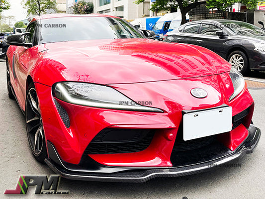 MX2 Style Carbon Fiber Front Add-on Lip Fits For 2019-2026 Toyota GR Supra A90 A91