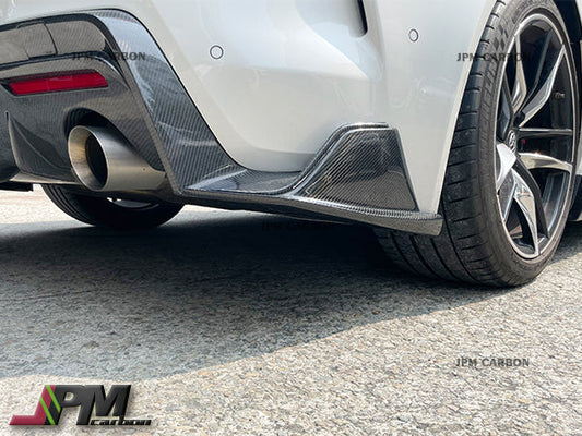 VR Style Carbon Fiber Rear Splitter Lips Fits For 2019-2026 Toyota GR Supra A90 A91 Only