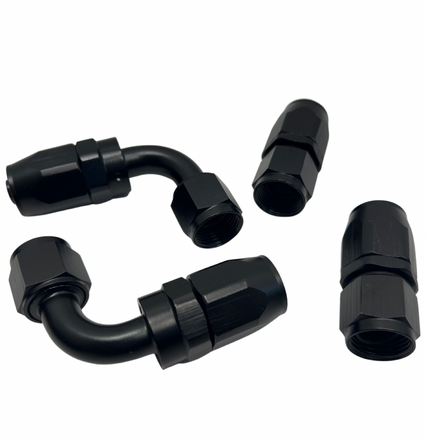 Pro Series Baffled 10AN Oil Catch Can Hose Kit and Fittings Universal AN10 Black