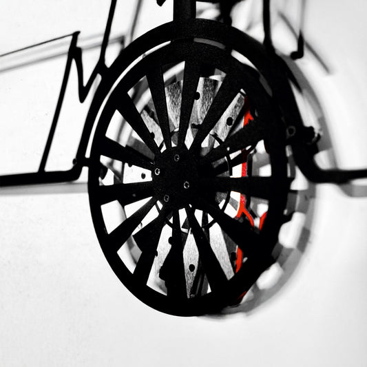 Mercedes-AMG GT R Wall Art – Steel Silhouette with Spinning Wheels-KAFMEKA033