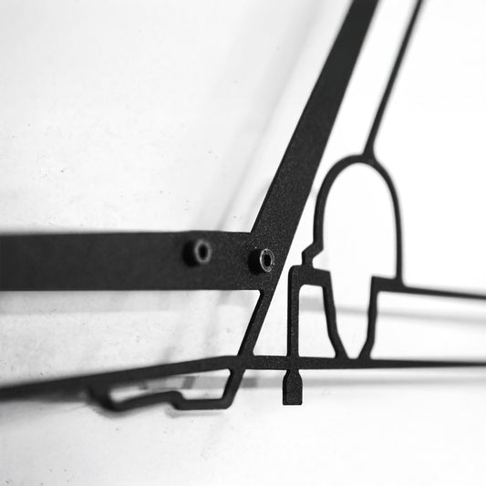 Mercedes G63 AMG Wall Art – Luxury 4x4 Steel Silhouette with Spinning Wheels-KAFMEKA034