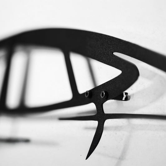 Tesla Model S Wall Art – Electric Car Steel Silhouette with Spinning Wheels-KAFMEKA045