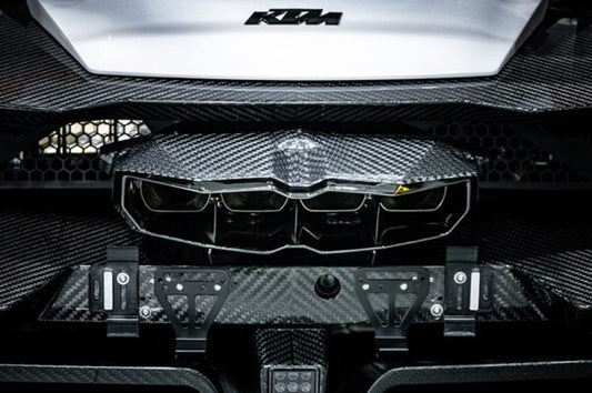 KTM X-Box GT-XR: Valved Exhaust w/ Heat Shield + Carbon/Stainless Exhaust Finisher