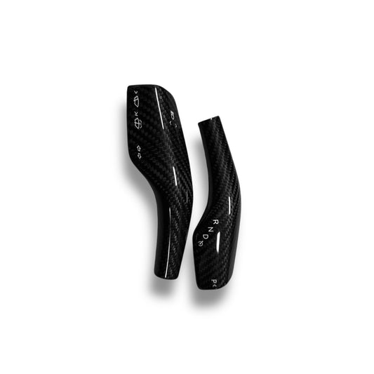 Tesla Model 3 & Y Carbon Fiber Steering Shift Stalk Covers | Palenon Performance