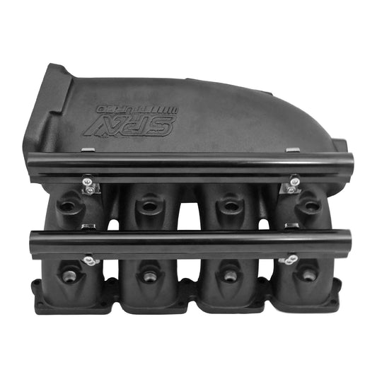 Cast Aluminum Intake Manifold for transverse VW/AUDI 1.8T with 8 injectors Fuel Rail Kit (left side OEM throttle) - Black - PRE SALE