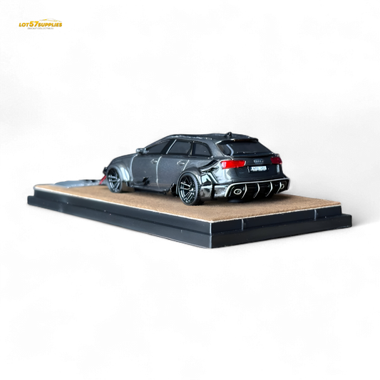 Qidian Model Audi RS6 Avant (C7) Crock Station wagon DTM Wide-Body Modified - Gungrey 1/64