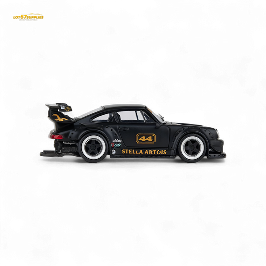 (Pre-Order) Model Model Porsche RWB 993 - Stella Artois #44 Matte Black 1:64