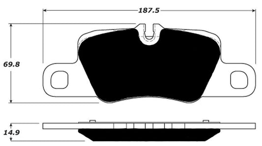 Porterfield Brake Pads for 2014 PORSCHE 911 Carrera S w/Iron Disc