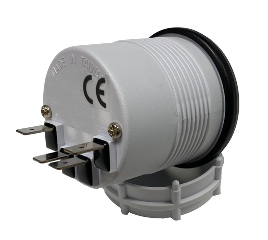 2-1/16" Electrical Oil Pressure Gauge Clear Lens White LED