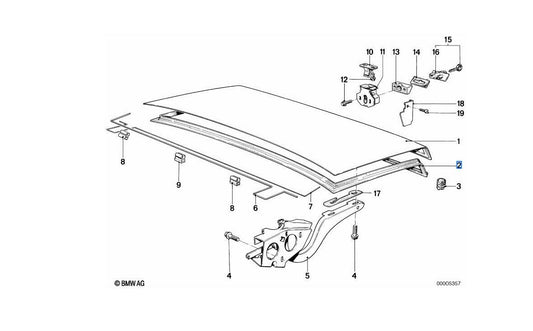 Bmw E30 318i/is 325Es 325i/is/ic/ix Rear Trunk Lid Rubber Seal 51711884149