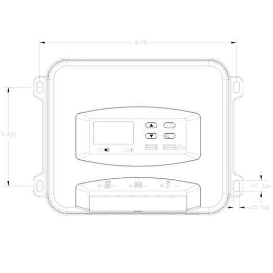 50 AMP, 12V/24V/36V/48V PWM Solar Charge Controller