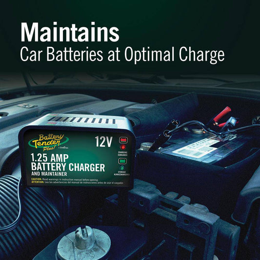 Battery Tender Plus 1.25 AMP 12V Battery Charger and Maintainer