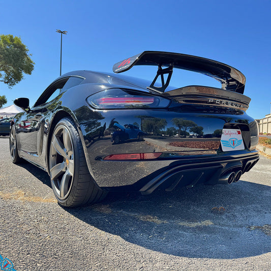 2017-2024 Porsche 718 Boxster & Cayman (982) GT4 Style Polypropylene Rear Diffuser | E3Tuning