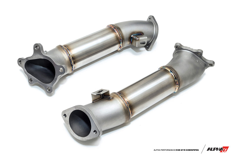AMS Performance 2009+ Nissan GT-R R35 Alpha Cast Downpipes w/o Cats (Set of 2) ALP.07.05.0001-1