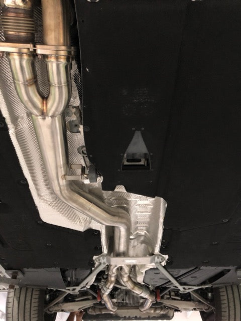 F87 BMW S55 M2 Competition Mid Pipe includes Active F-brace