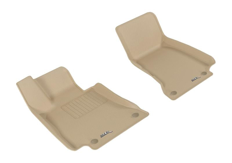 3D MAXpider 2017-2019 Mercedes-Benz E-Class Sedan W213 Kagu 1st Row Floormat - Tan L1MB08811502