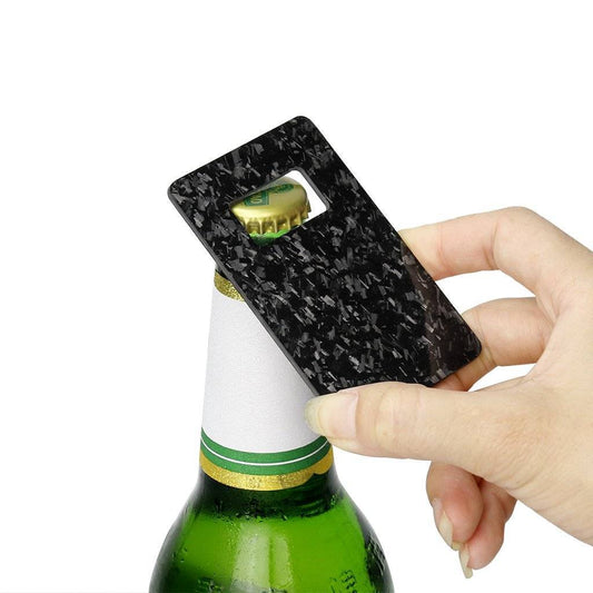 Forged Carbon Fiber Credit Card Size Bottle Opener