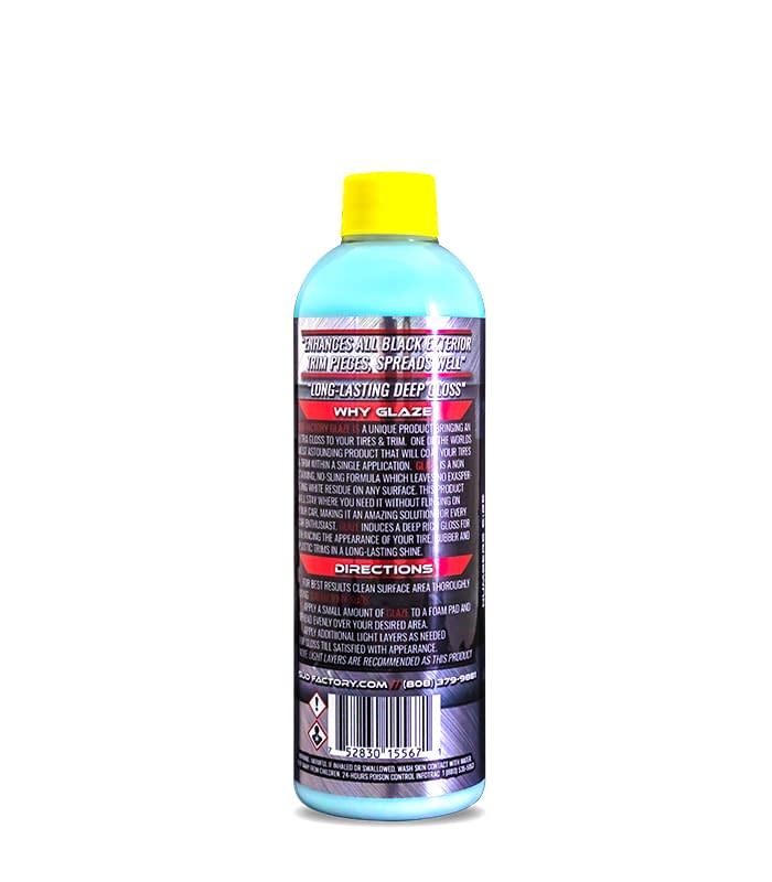 Glaze Glossy Tire & Trim Deep Black Restorer Non-Sling