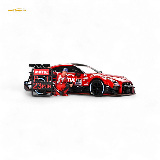 Mini-GT Nissan GT-R Nismo #23 "MOTUL AUTECH GT-T 2021" w/ Figure #875 1:64