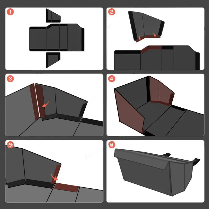 Rear Underseat Storage Box Foldable Organizer for Cybertruck