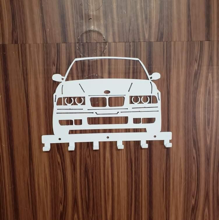 E36 M3 Key Hanger Steel Wall Mounted Key Rack – Classic BMW Organizer for Garage Entryway Office Car Lover Gift