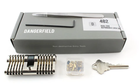 Practice Lock, Repinnable, Progressive, Aluminum, Cutaway Training by Dangerfield