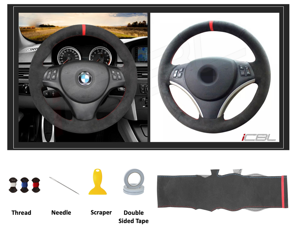 BMW E-Series Alcantara Suede Steering Wheel Cover DIY
