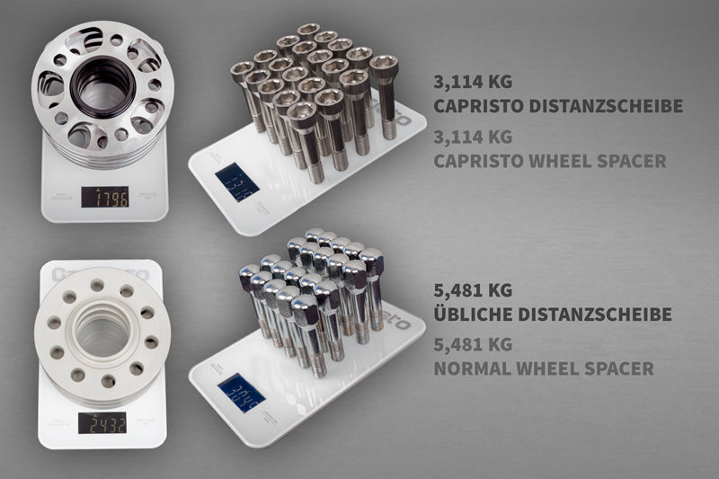 Ferrari 458/FF/F12/812SF - Wheel Spacers 14mm Front / 17mm Rear (Circle Shape) with Titanium Wheel Bolts