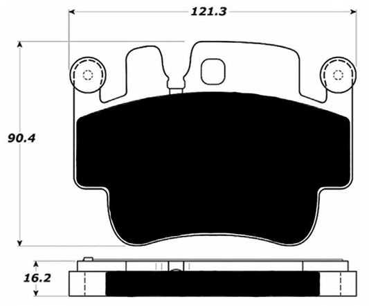 Porterfield Brake Pads for 2005 PORSCHE 911 Carrera 2 Turbo Look Type 997 w/Iron Discs