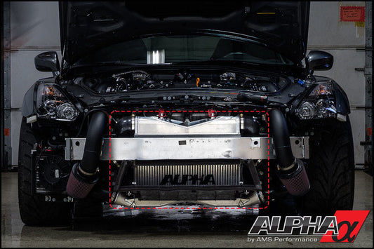 AMS Performance 09-11 Nissan GT-R Alpha Race Front Mount Intercooler w/Logo ALP.07.09.0008-1