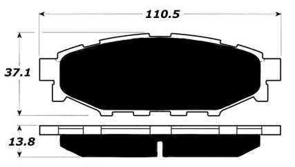 Porterfield Brake Pads for 2013 SUBARU BRZ w/ Solid Rear Disc