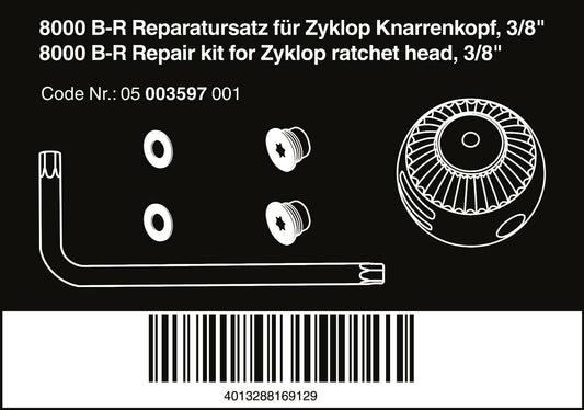 Wera 8000 B-R Zyklop Socket Wrench Repair Kit 3/8" 05003597001