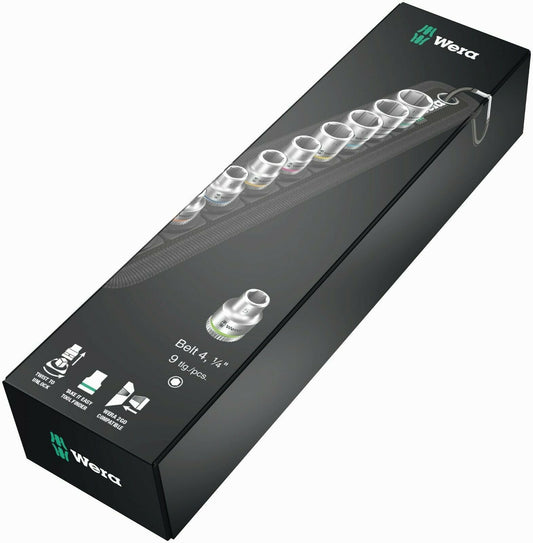 Wera 8790 HMA Belt 4 Zyklop Socket Belt Set 1/4" Drive Metric 05003883001