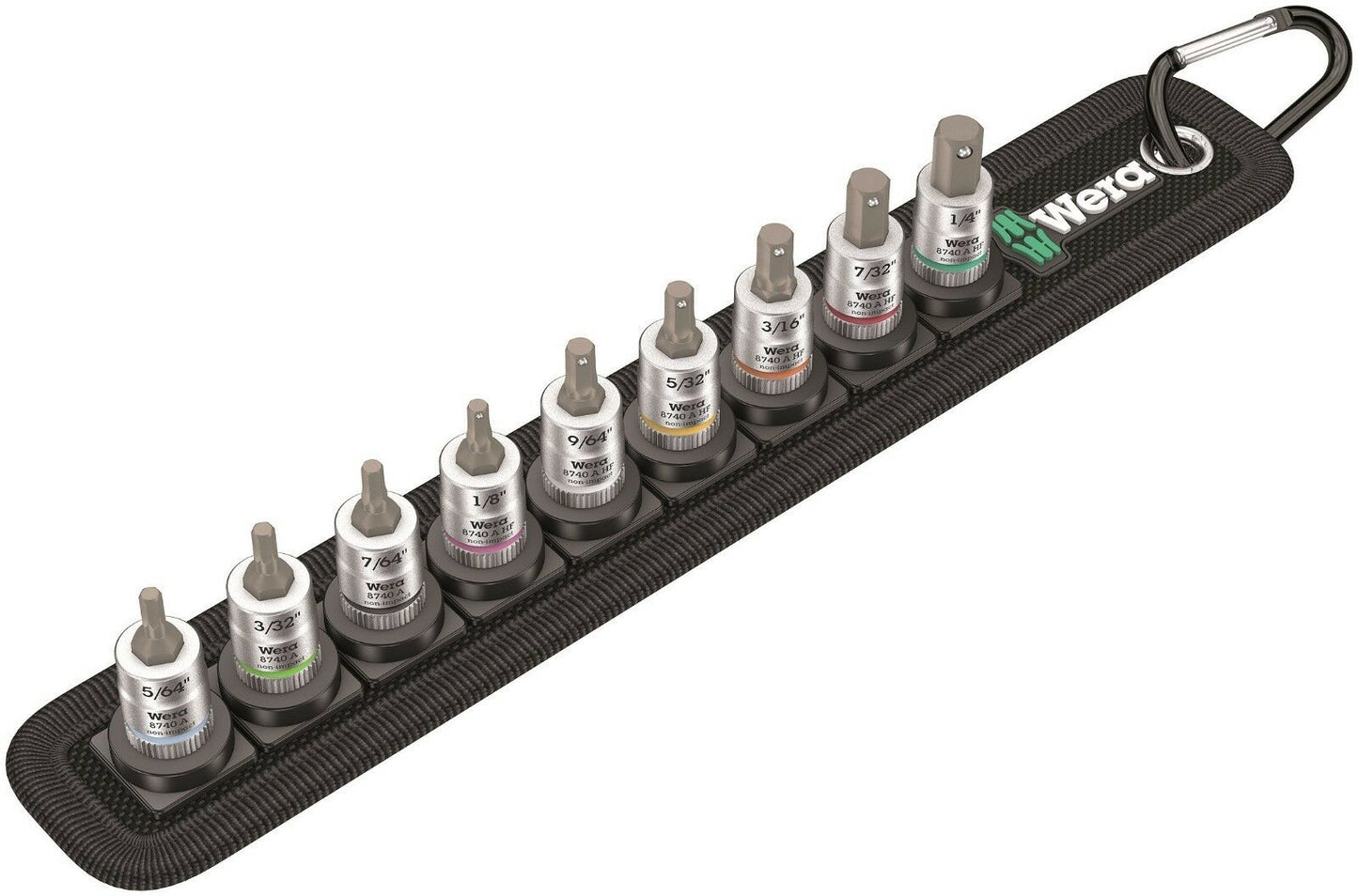 Wera 8740 Belt A Zyklop Hex-In-Plus Socket Set 1/4" Drive Imperial 05003884001