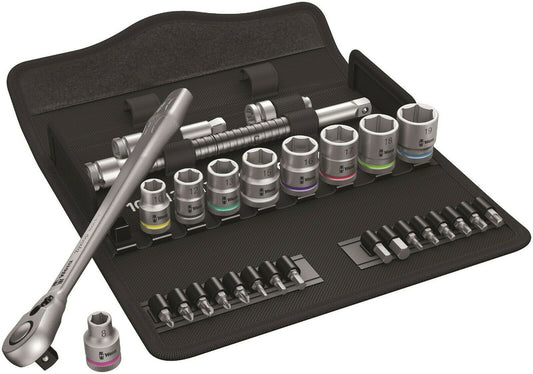 Wera 8100 SB 8 Zyklop Metal Switch Ratchet Set 3/8" Drive Metric 05004048001