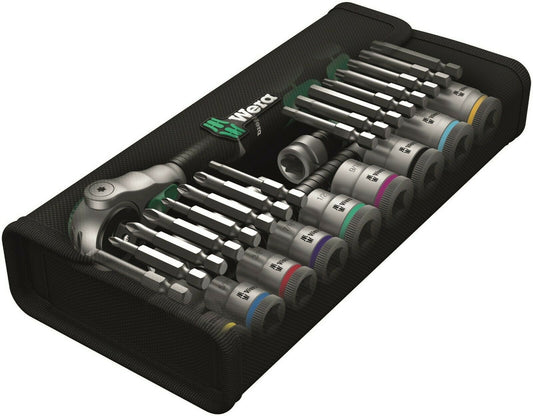 Wera 8100 SB 9 Zyklop Speed Ratchet Set 3/8" Drive SAE 28 Piece 05004049001
