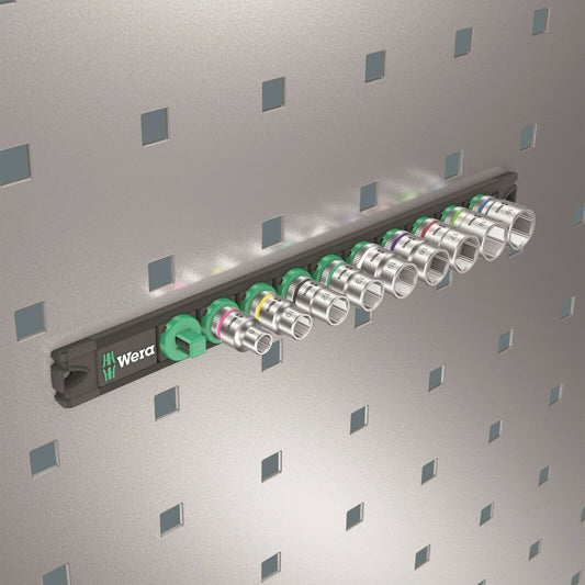 Wera B 4 Zyklop Magnetic Rail Socket Set 3/8" Drive 9 Pieces Metric 05005430001